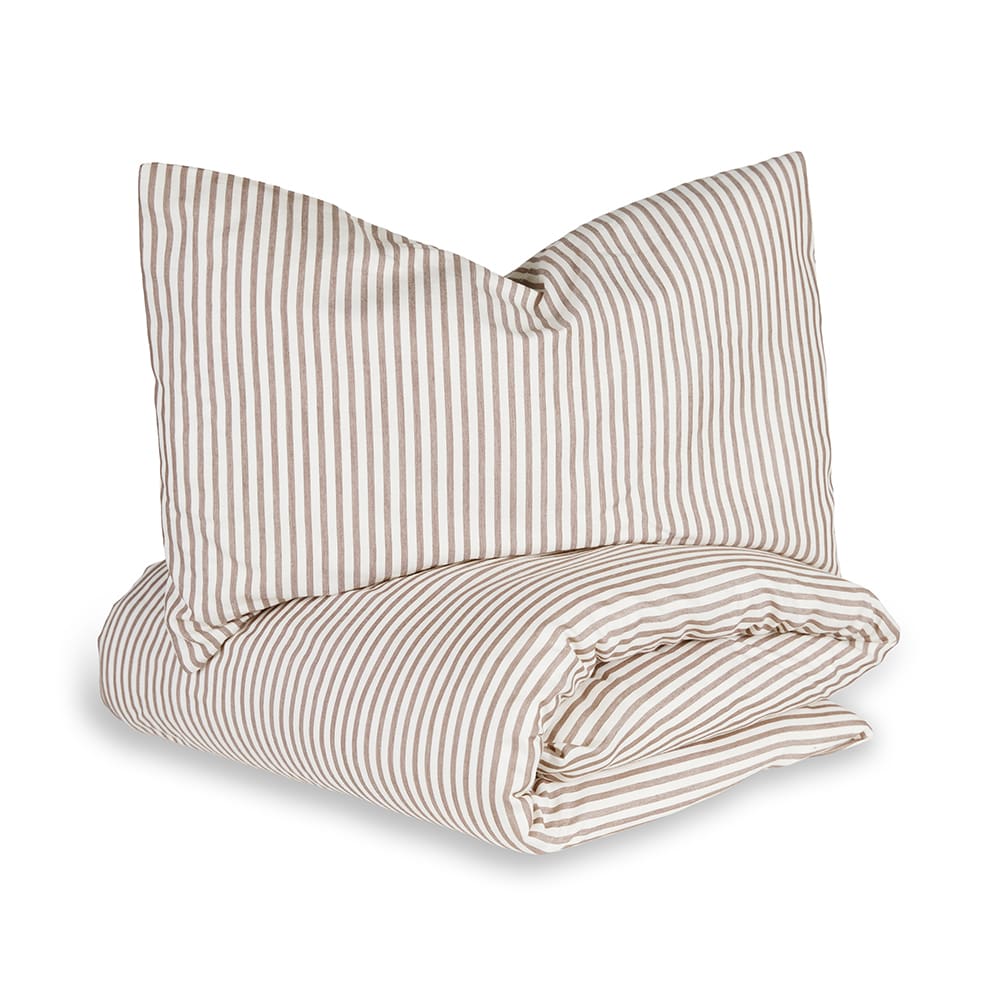 Quax - Duvet Cover - Stripes Mocha