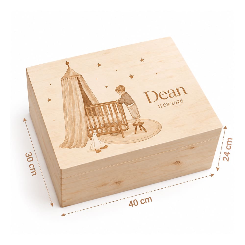Akomo Studio – Personalised Wooden Memory Box | Birth & Remembrance