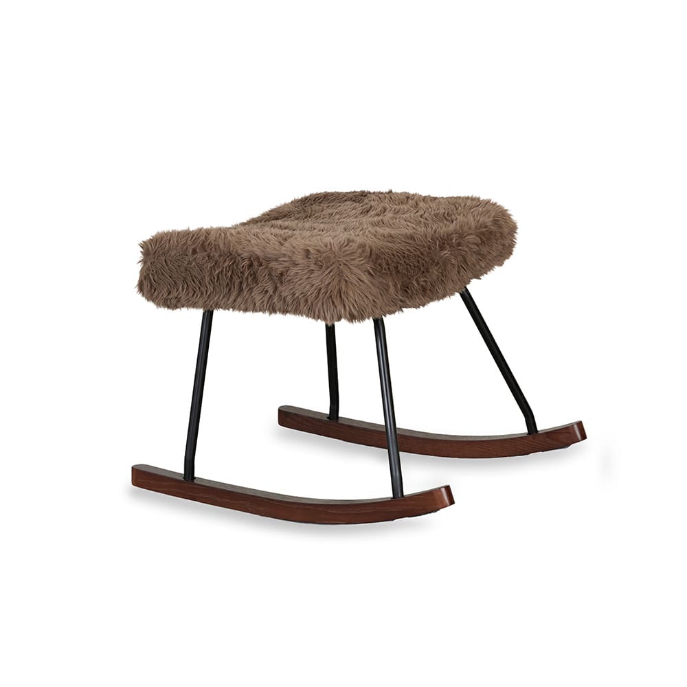 Quax - Rocker De Luxe Footstool - Pluche Espresso