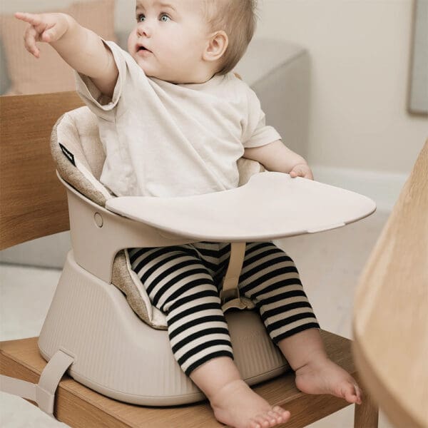 Hannie - Portable High Chair - White Sand